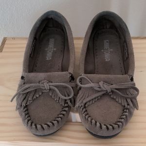 Minnetonka gray moccasins